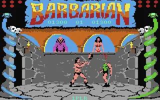 Barbarian gameplay screenshot on Commodore 64