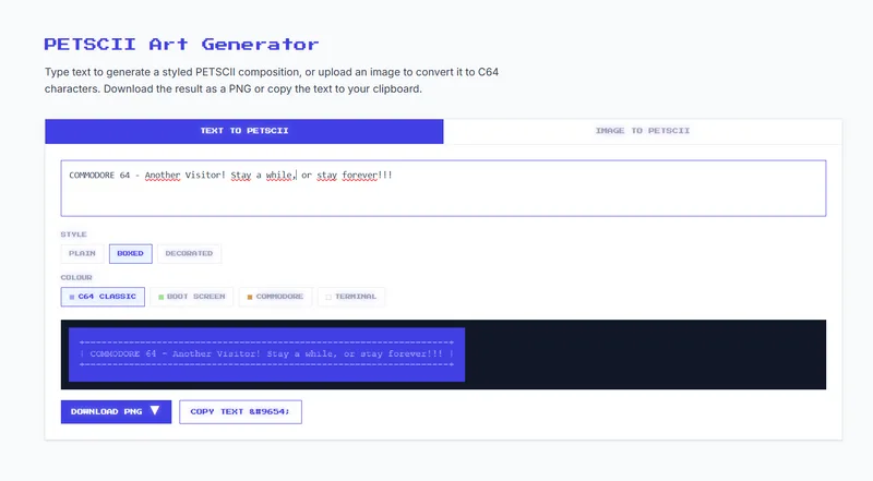 PETSCII Art Generator