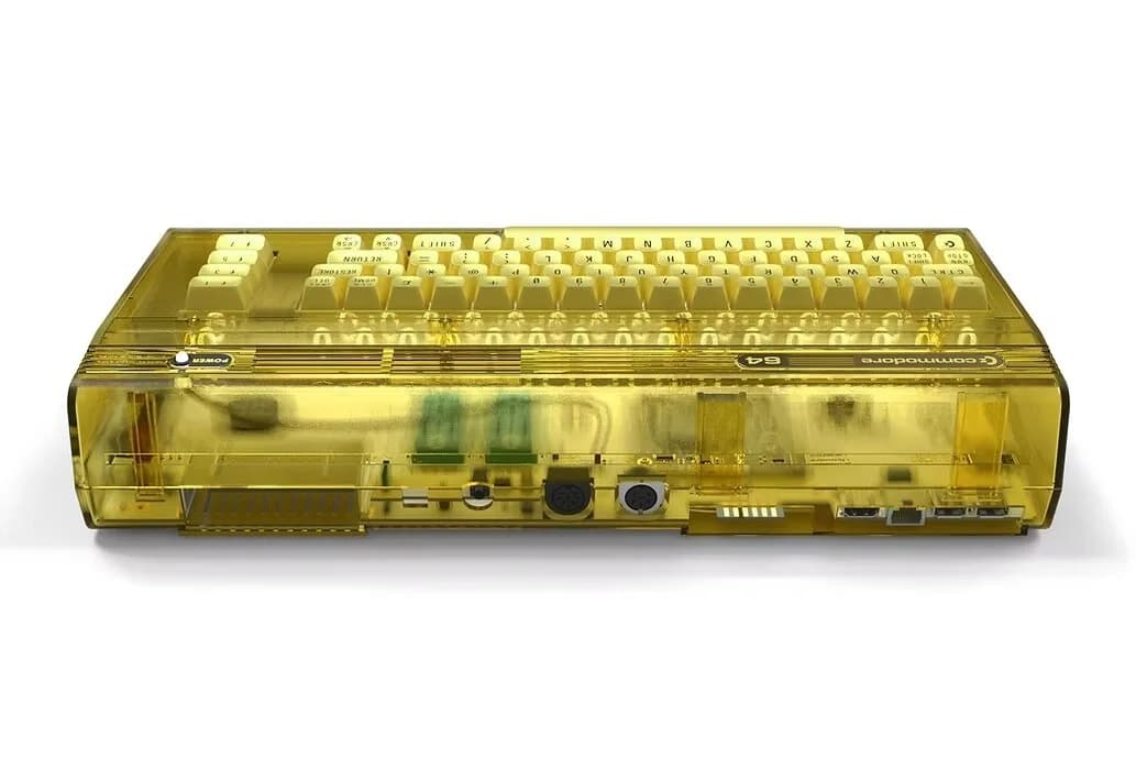 Commodore 64 Ultimate rear panel showing HDMI, USB, Ethernet, cartridge port and classic Commodore connectors