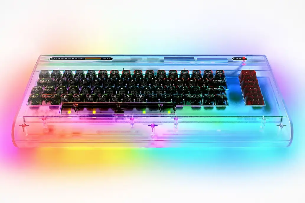 Commodore 64 Ultimate Starlight Edition, transparent case with 70 RGB LEDs