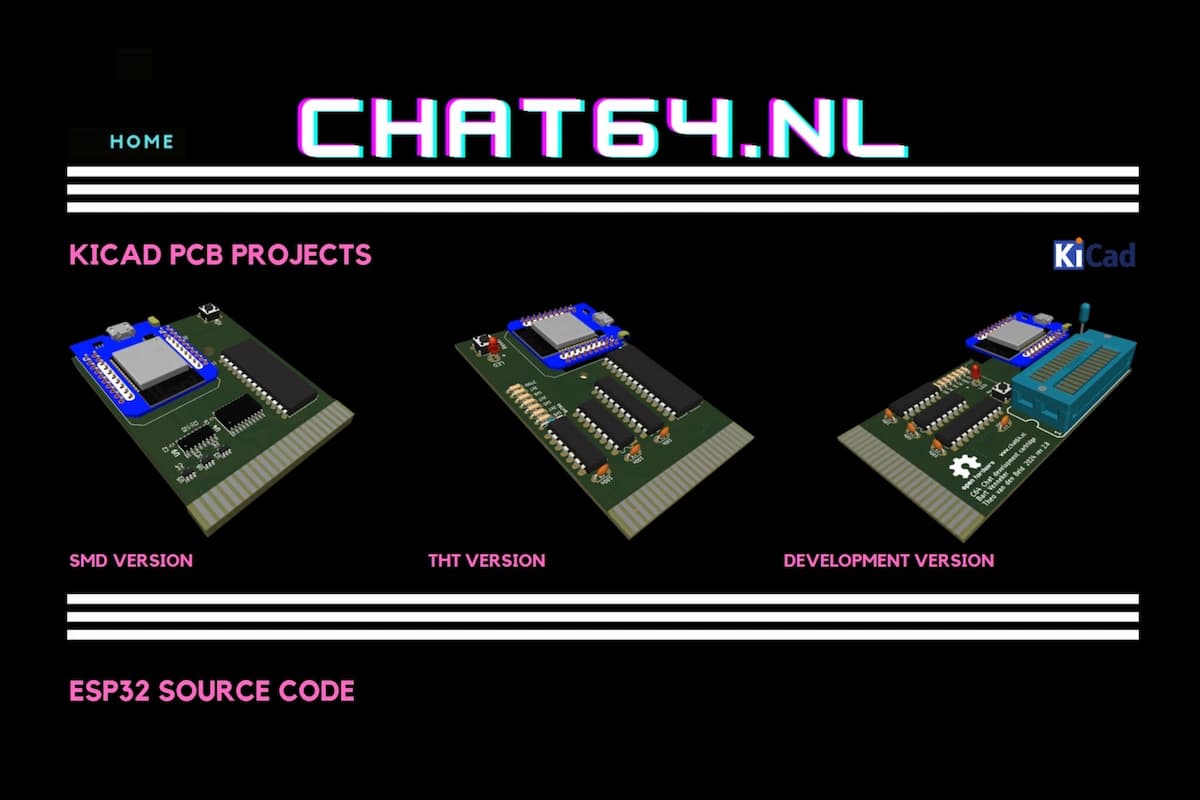Chat64 manual and firmware download page on chat64.nl