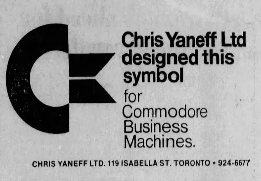 Chris Yaneff, the Canadian graphic designer who created the iconic Commodore logo in the 1960s