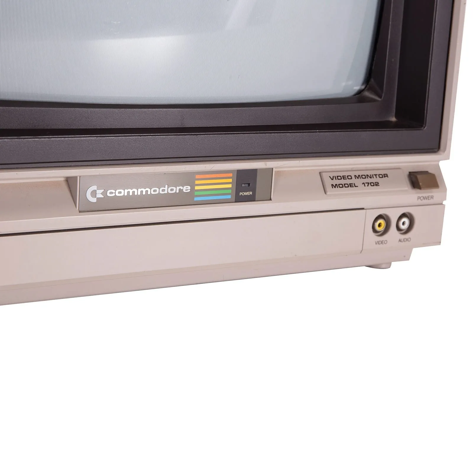 Commodore 1702 monitor front view showing the 13-inch screen
