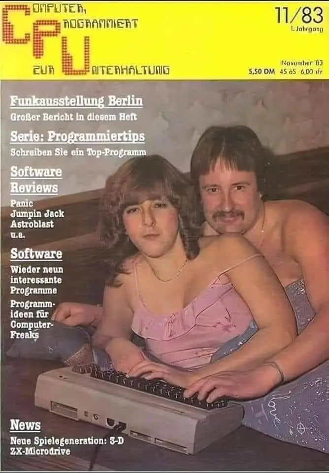 Commodore 64 advertising poster from the 1980s promoting the C64 as a home computer for the whole family