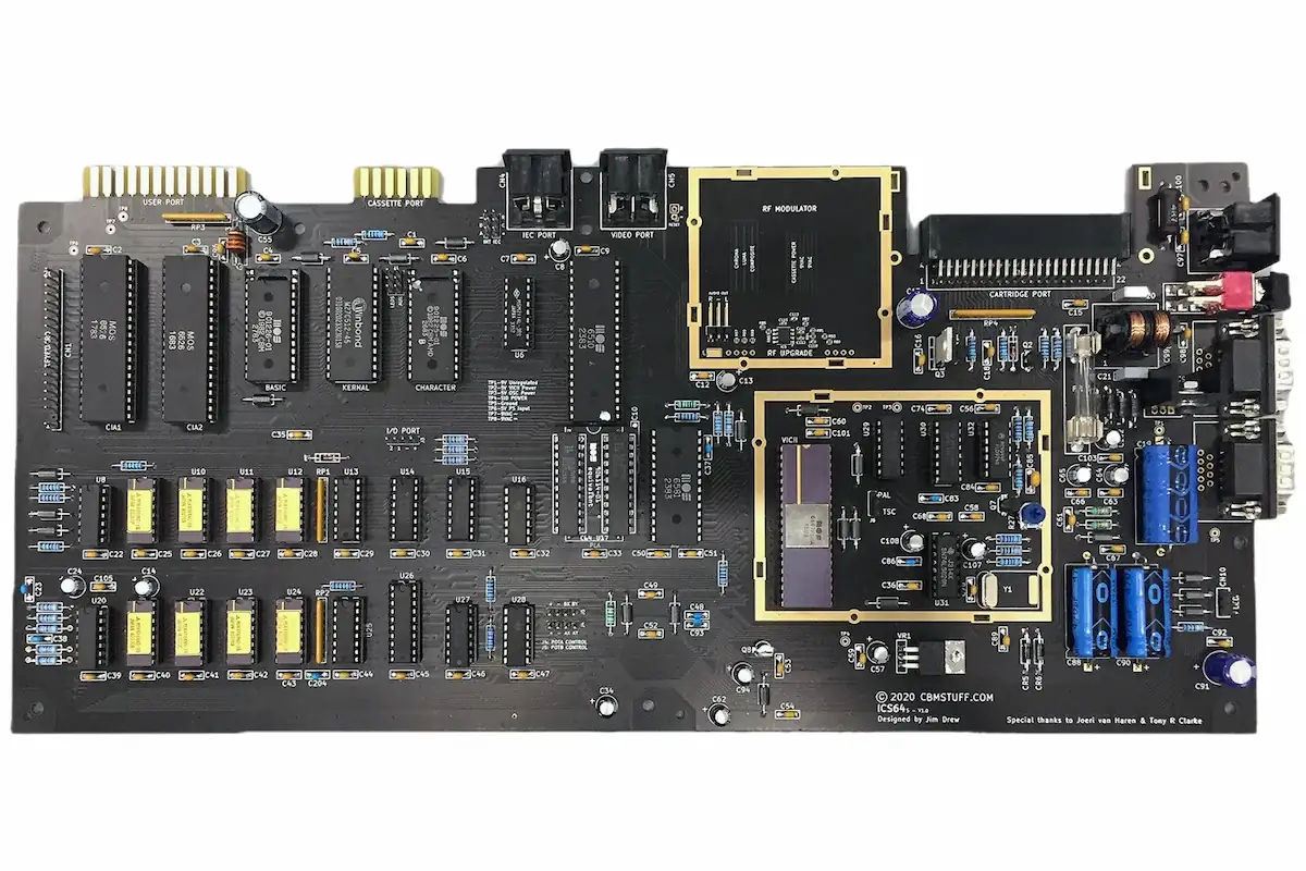 ICS64S Sixtyclone modern C64 motherboard clone using new components