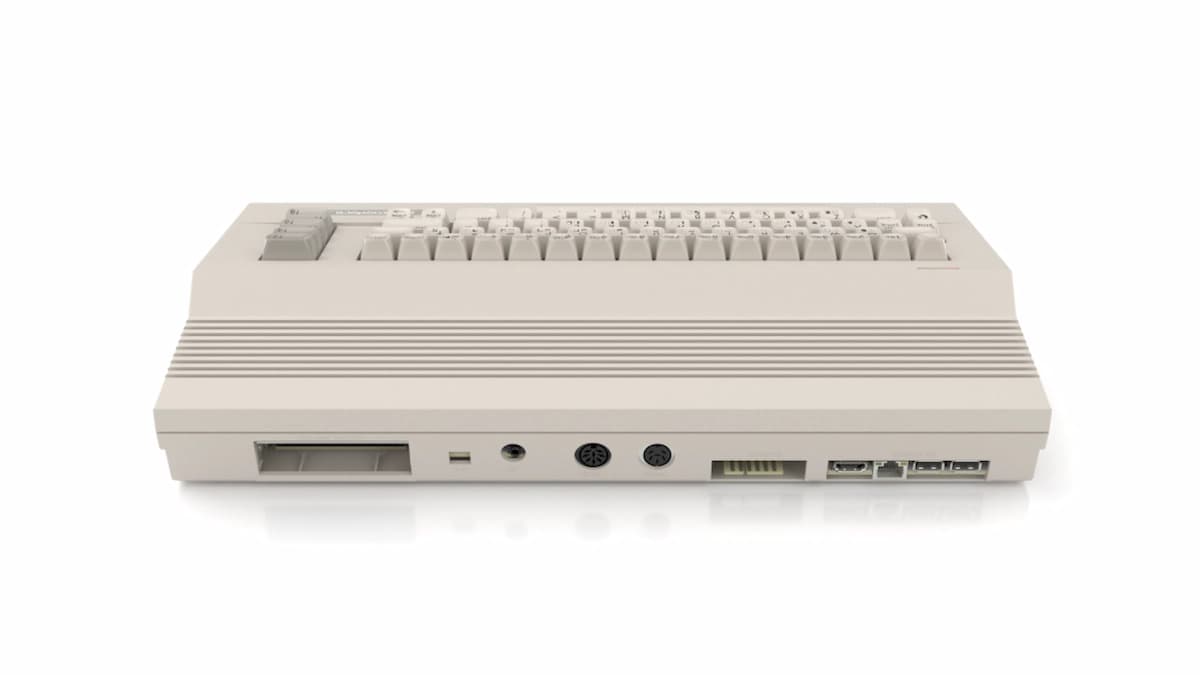 Commodore 64C Ultimate rear panel showing HDMI, USB, Ethernet and classic Commodore connectors