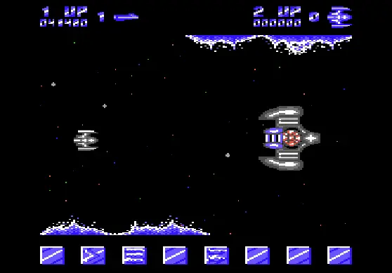 Delta on Commodore 64, shoot em up with stunning parallax scrolling