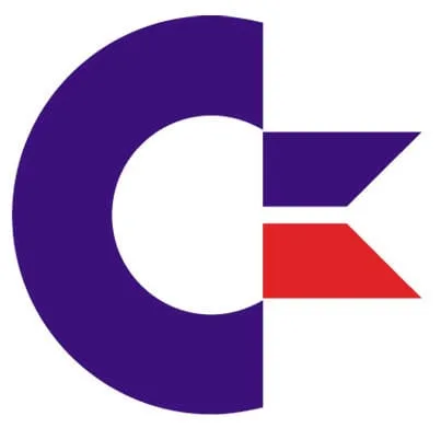 The Commodore logo in full colour, the iconic four-section sailboat design that appeared on millions of C64 computers worldwide