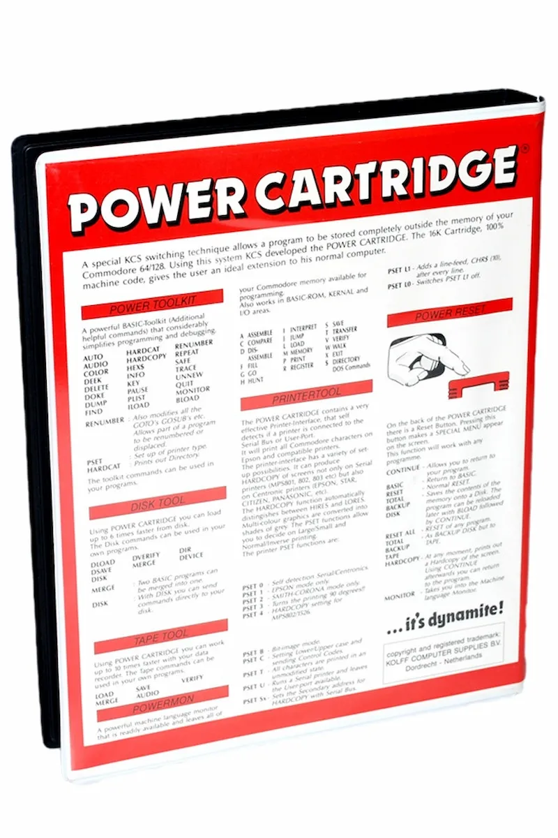 KCS Power Cartridge box backside with feature overview