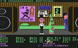 Maniac Mansion on Commodore 64, LucasArts point and click adventure