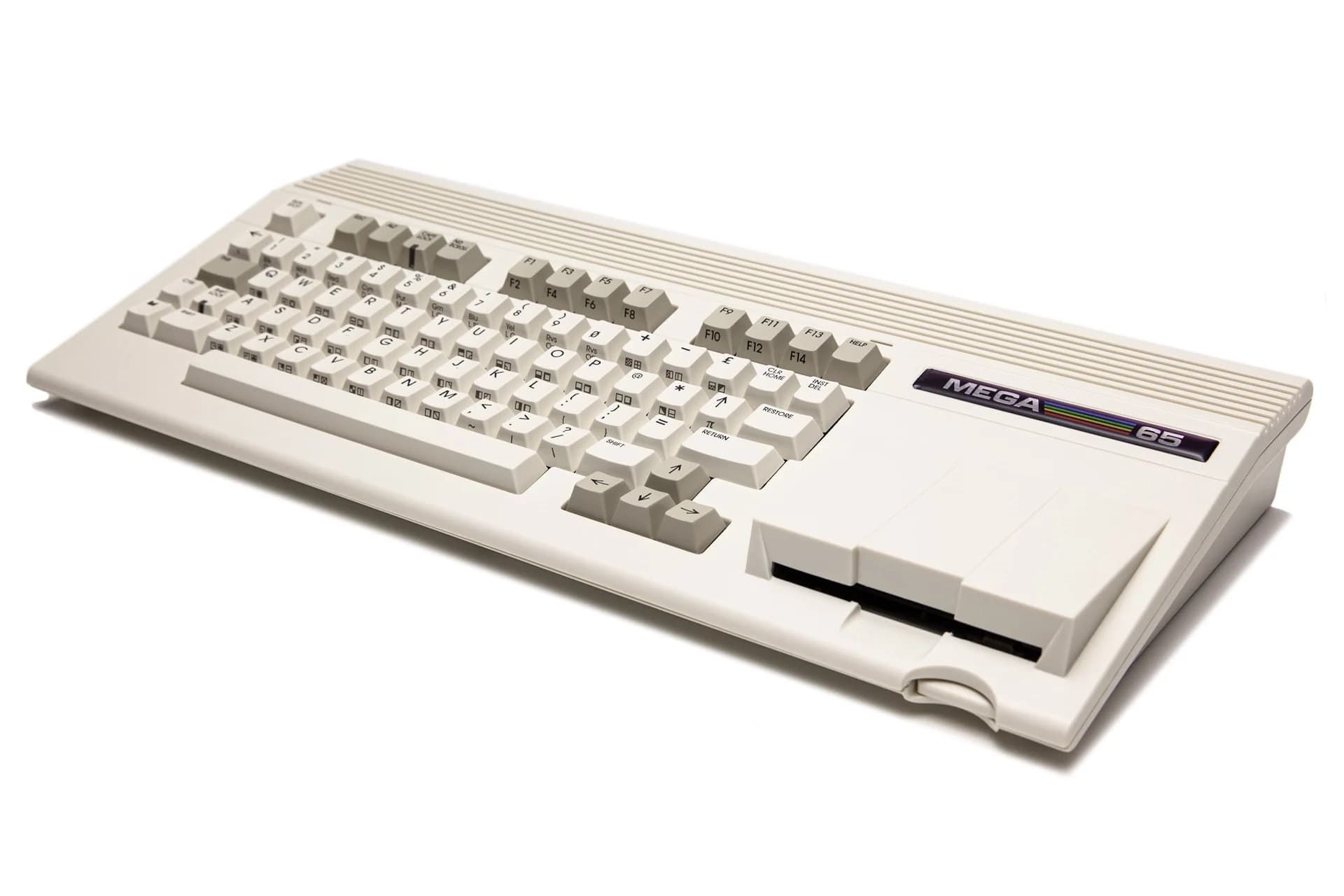 MEGA65 computer, a modern recreation of the unreleased Commodore 65, backward-compatible with C64 software and featuring a full mechanical keyboard
