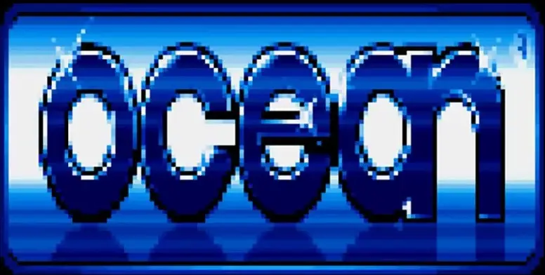 Ocean Loader logo — the iconic Ocean Software loading screen branding for the Commodore 64
