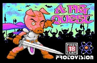 Pig's Quest on Commodore 64, modern platform adventure