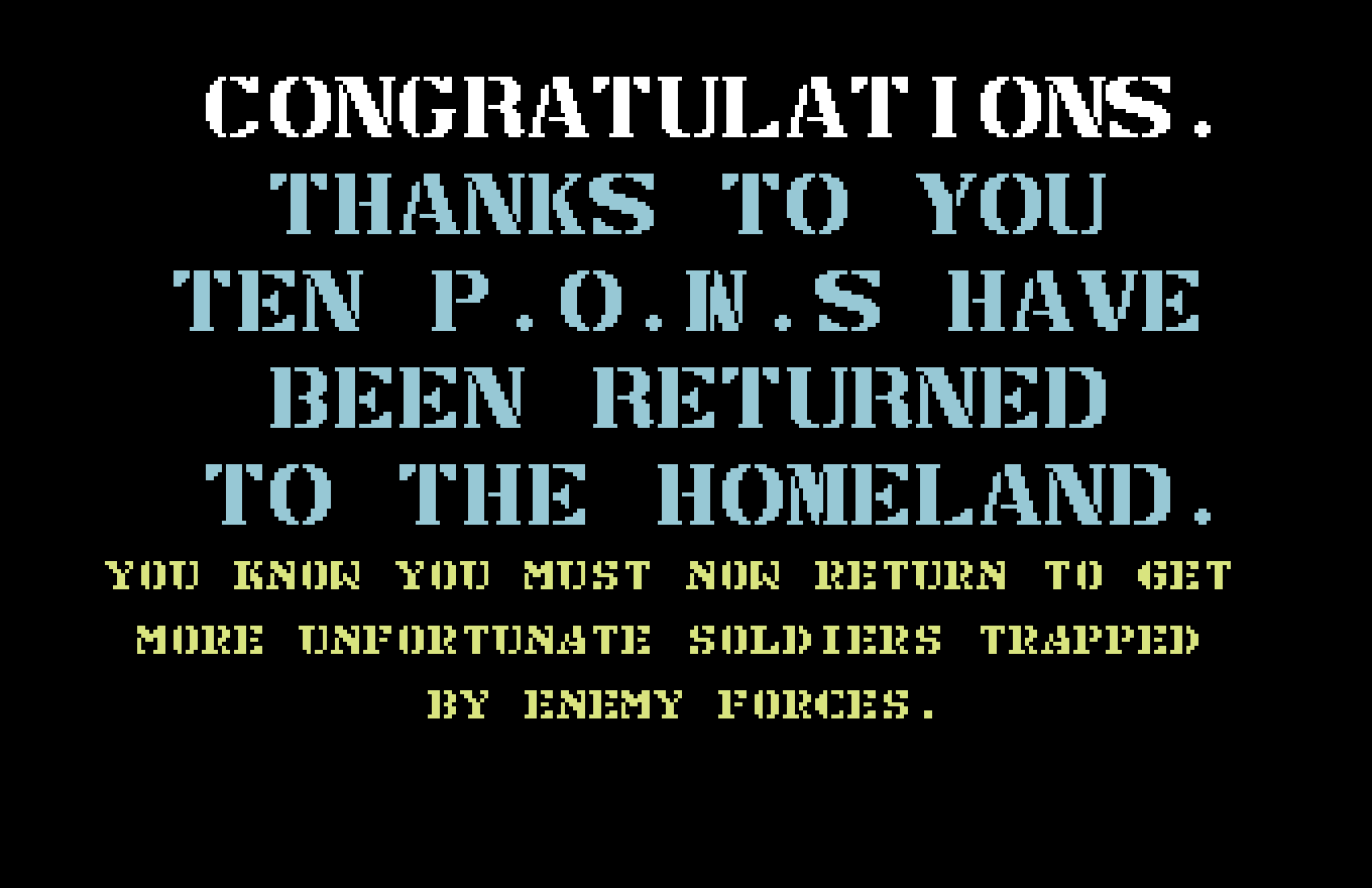 Rambo First Blood Part II — approaching the end of the level loop