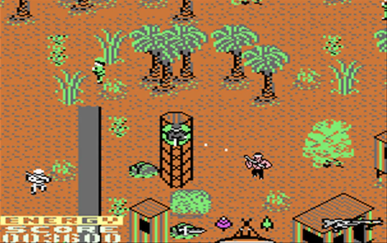 Rambo First Blood Part II — combat sequence with enemy troops