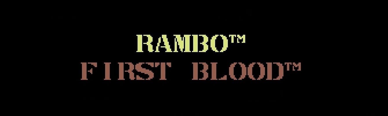 Rambo: First Blood Part II — the iconic Ocean Loader title screen on the Commodore 64
