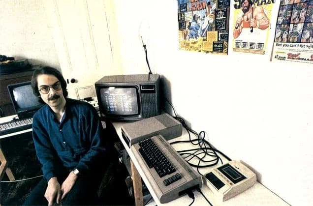 Rob Hubbard's equipment setup used for composing Commodore 64 music