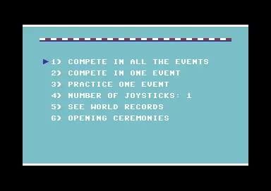 Summer Games on Commodore 64, Epyx multi-event sports game