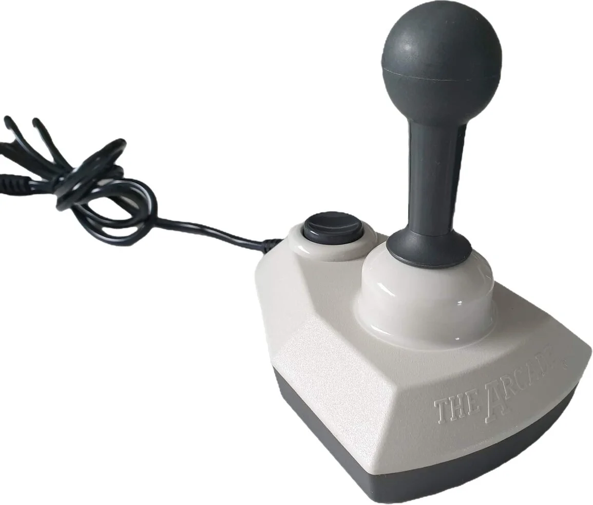Suzo Arcade joystick in grey, a rarer colour variant from the 1980s