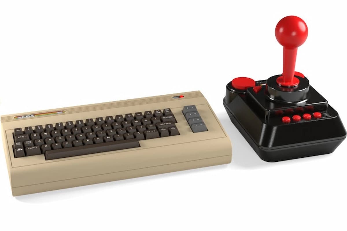 THEC64 Mini with joystick, compact Commodore 64 recreation with HDMI output